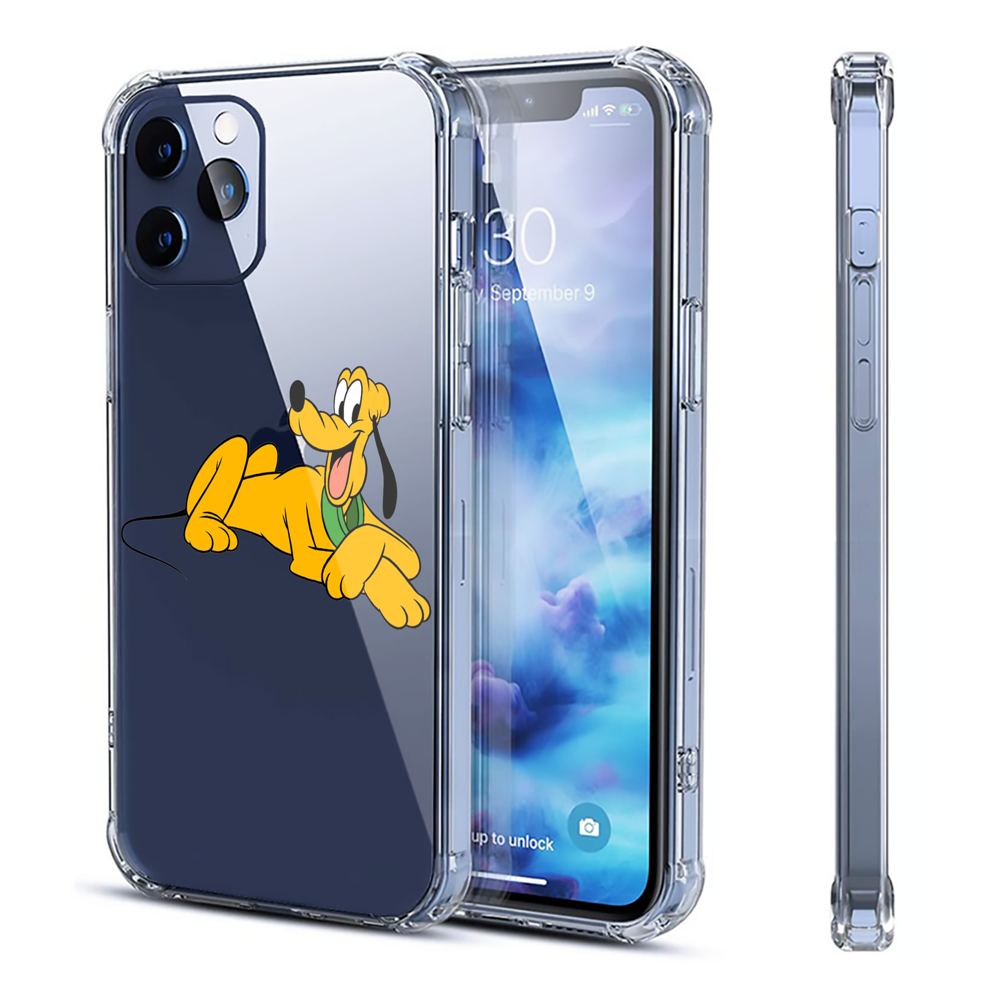 （画像用） ミッキーマウス Mickey Mouse 【iPhone 12シリーズ対応】透明スマホケース（クリアソフトケース）